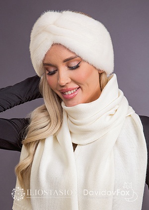 Повязка норка жемчуг