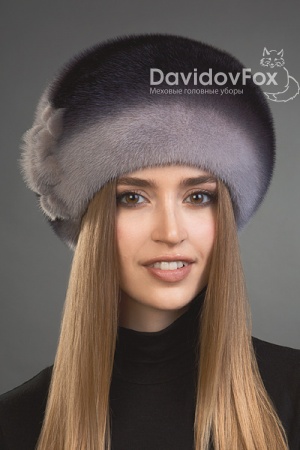 Берет норка капучино градэ