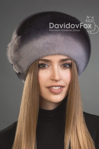 Берет норка капучино градэ_58