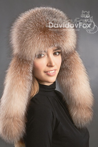 Ушанка Элит кристалл кожа