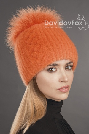 Лыжница норка оранж орнамент